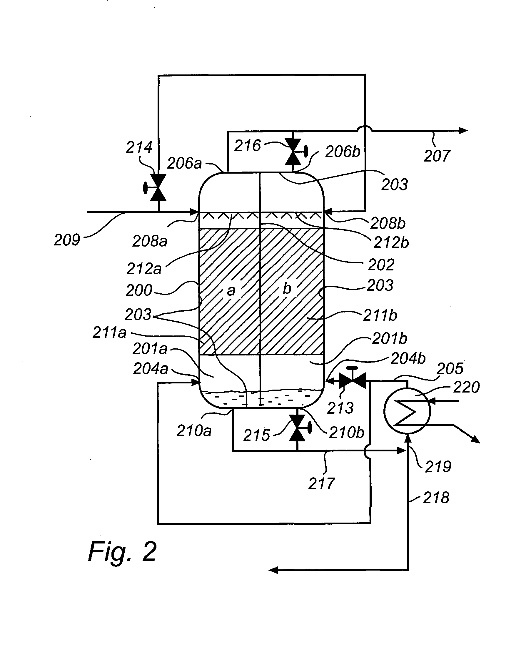 Gas/liquid contacting vessel and the use thereof in a flue gas treatment system