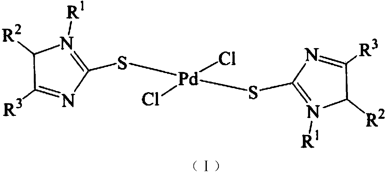 Vulcanized ionic liquid complex palladium catalyst, and preparation method and applications thereof