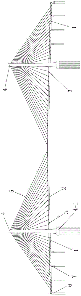 A cable-stayed bridge system with twin towers and composite girders and its construction method