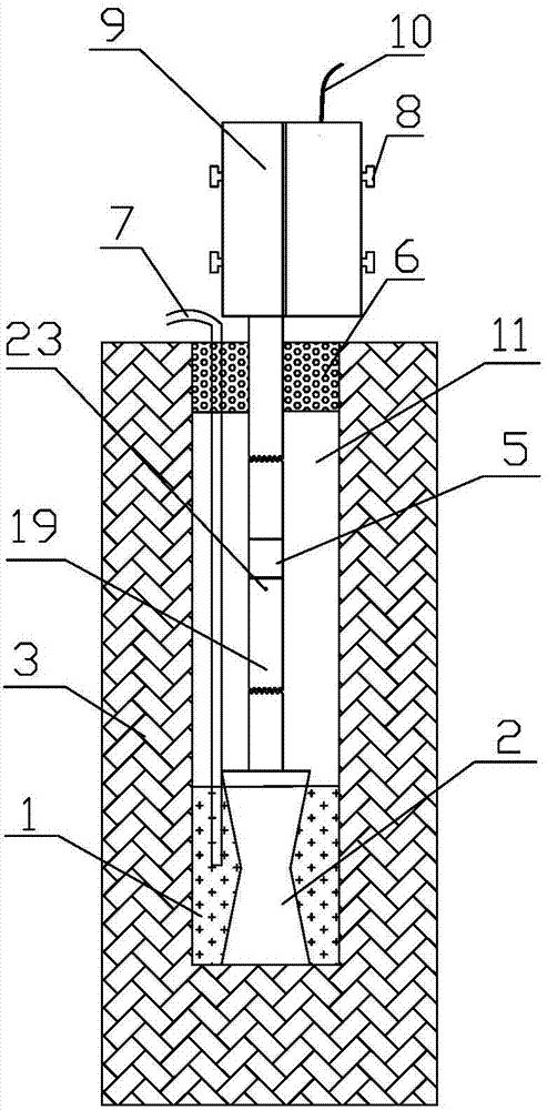 Recyclable installation device of microseism sensor and installation method