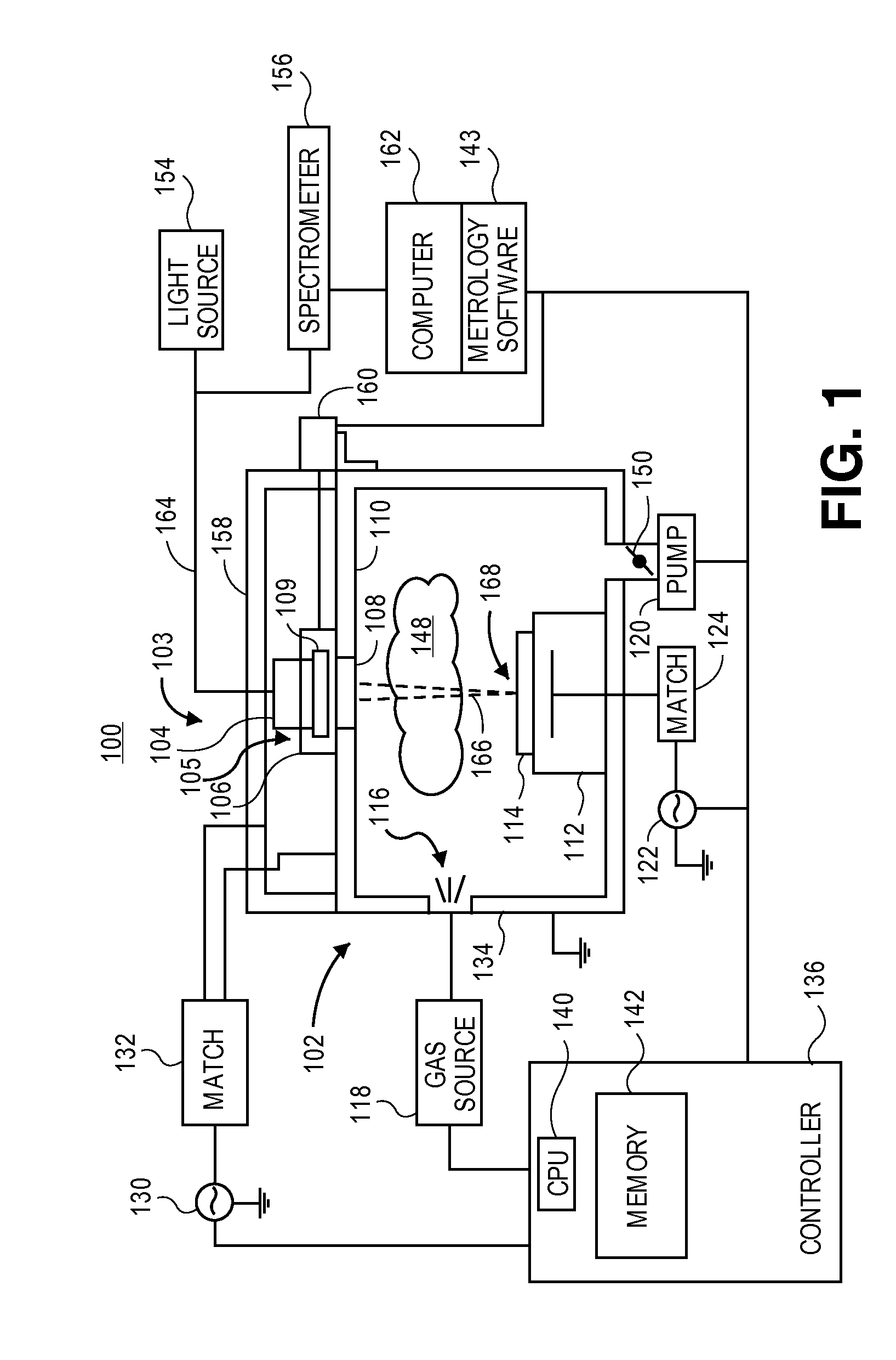 Method and apparatus for in-situ metrology of a workpiece disposed in a vacuum processing chamber