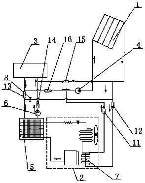 Heat pump air-conditioner heating system