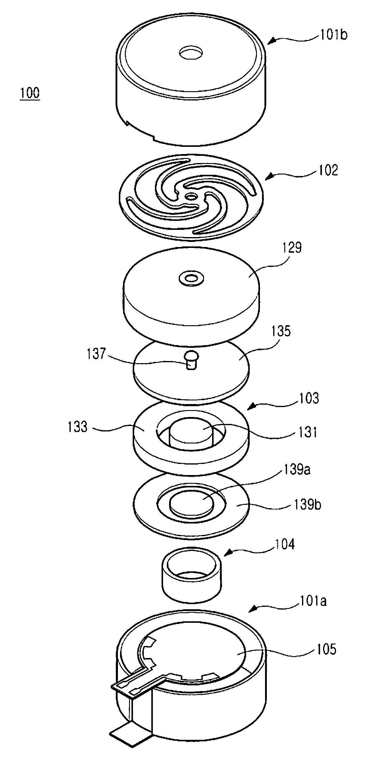 Vibration motor for portable terminal