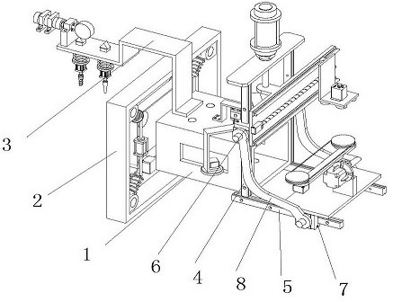 A grinding machine tool for inner wall of square tube port