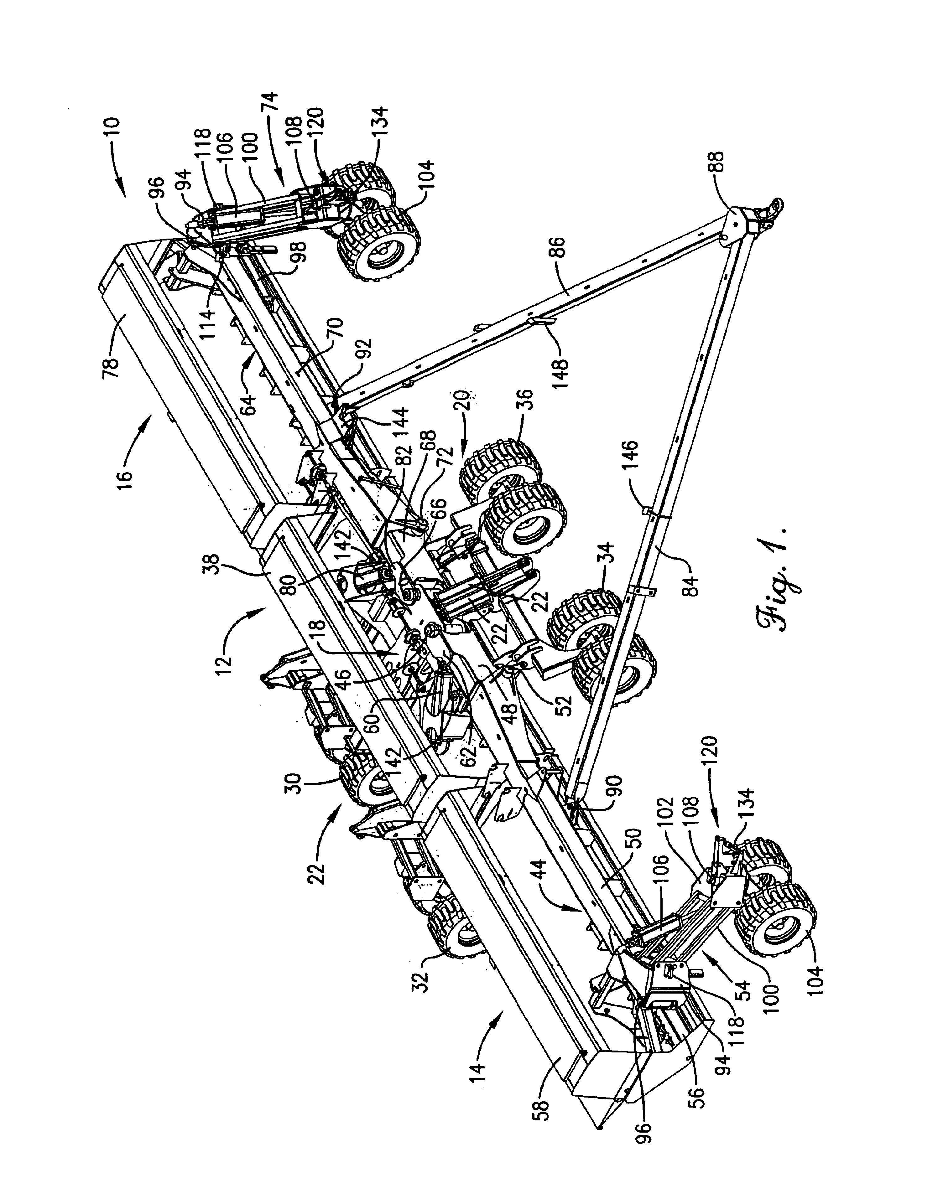 Front folding agricultural implement