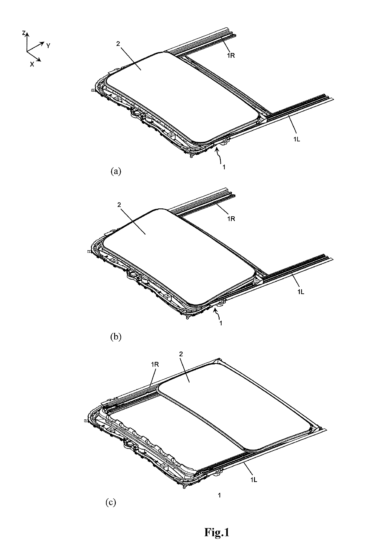 Opening and closing mechanism and sunroof device having the same