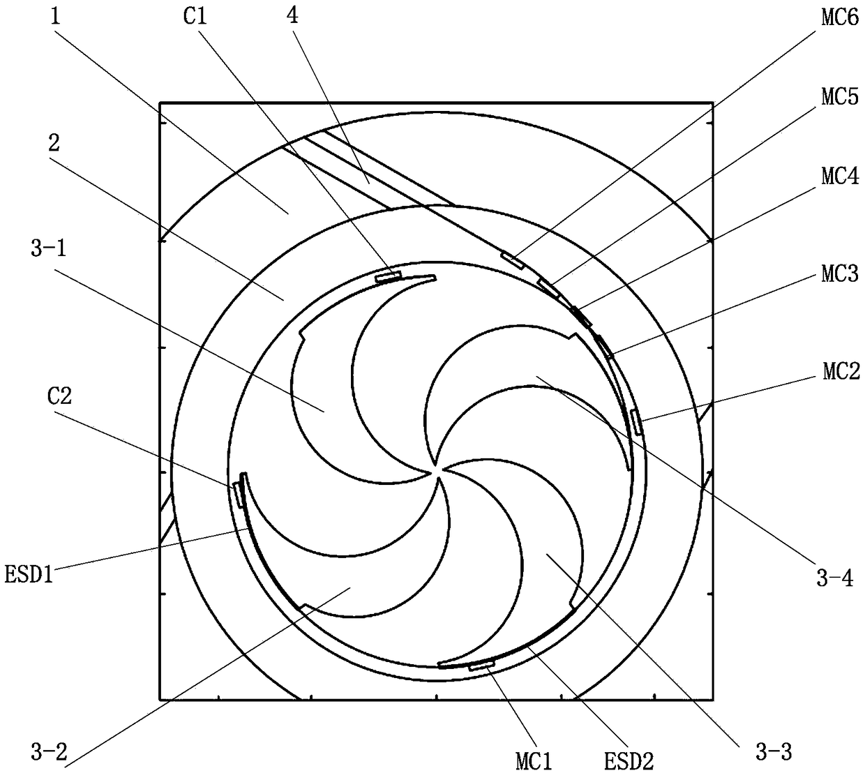 Extraction magnetic channel first harmonic shimming device and method in superconductive circular accelerator