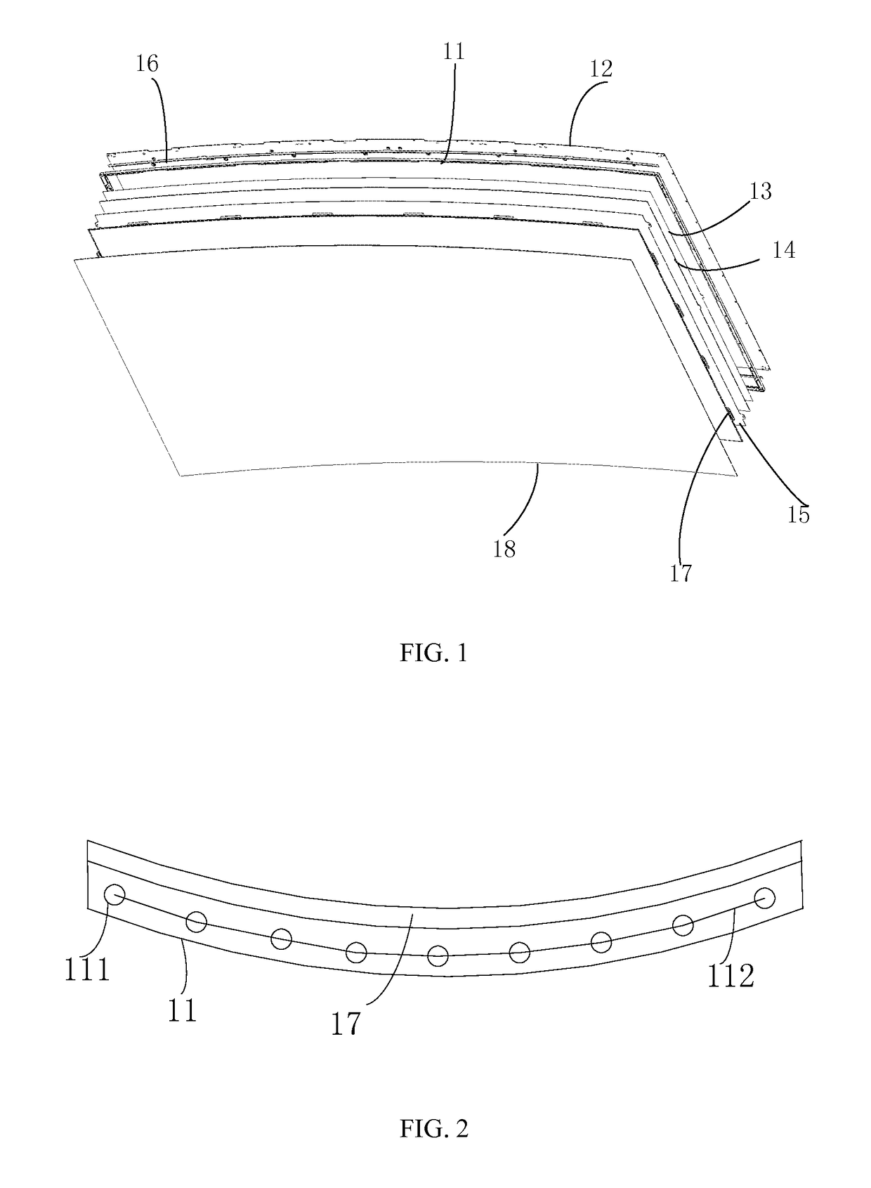 Curved display device