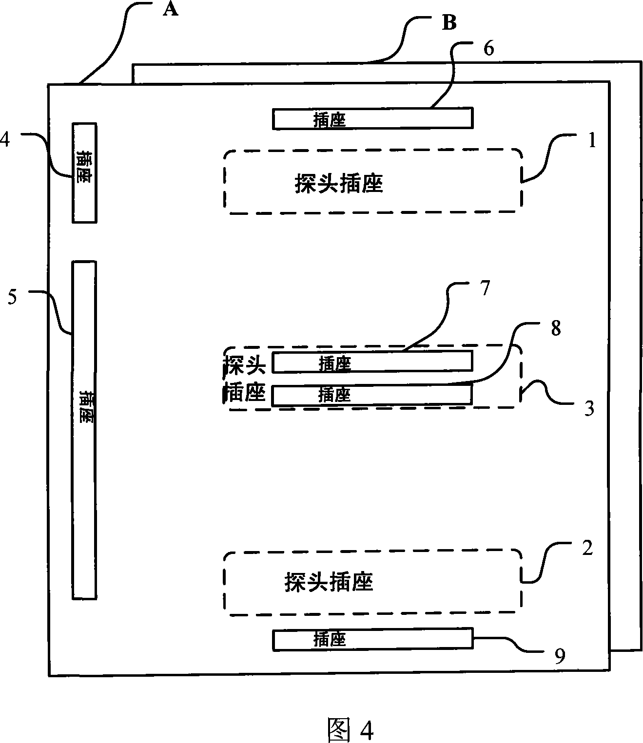 Electric device probe expansion device and expansion-probe control method of main frame
