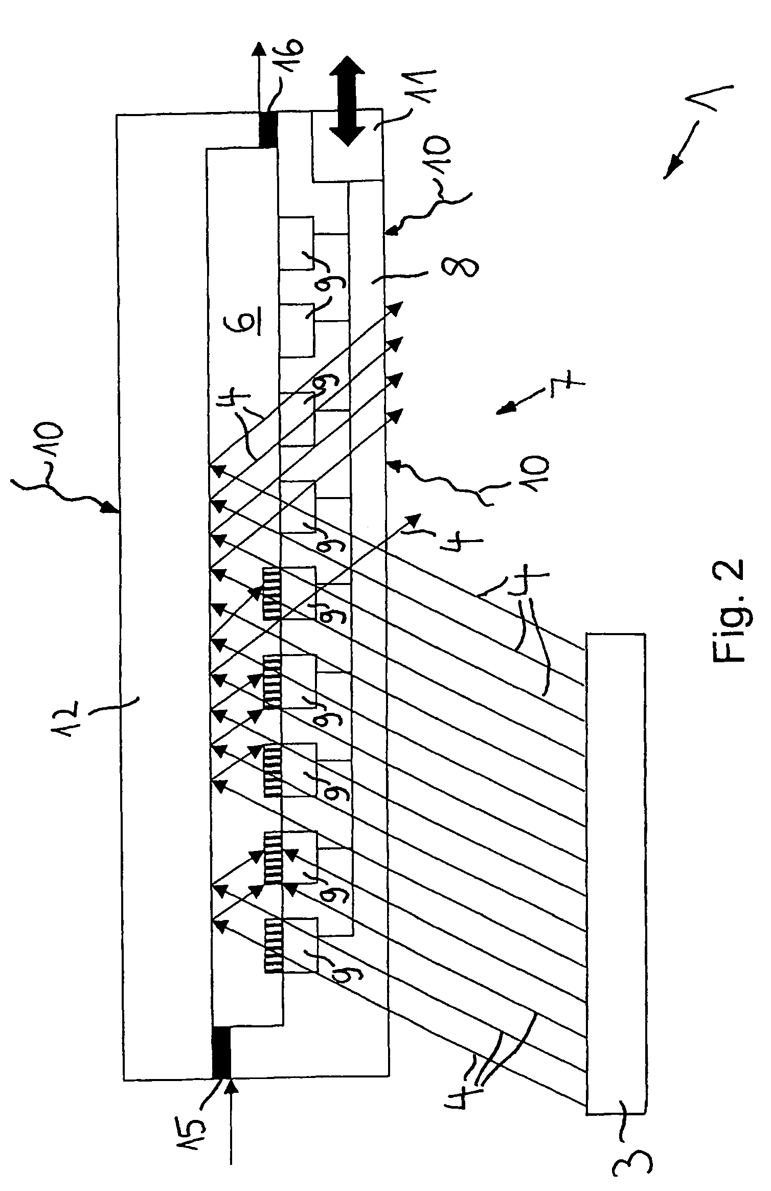 Method and device for the detection of at least one luminescent substance