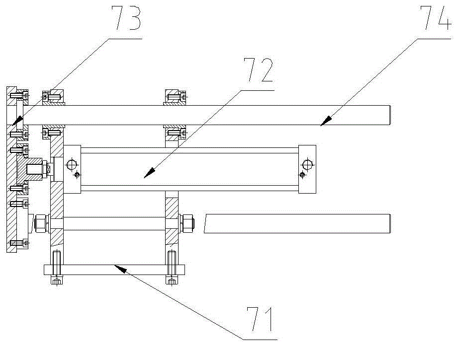 A feeding platform matched with pipe processing equipment