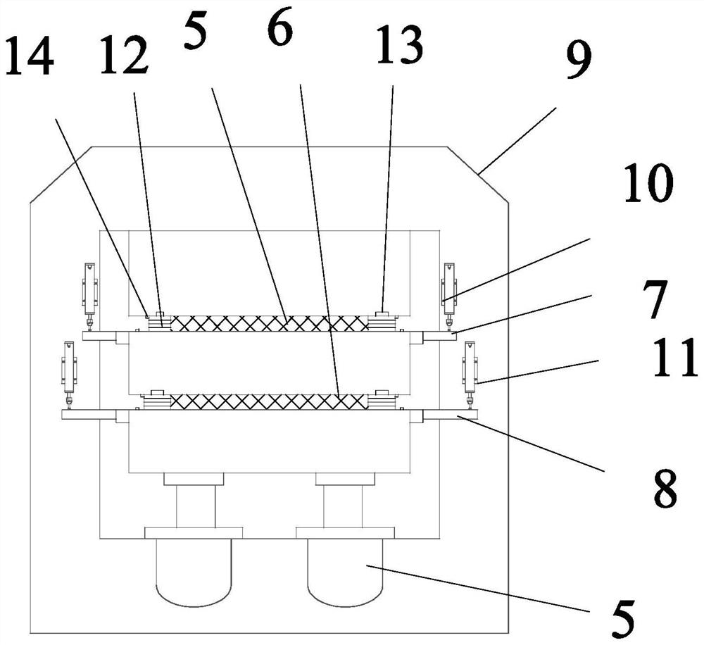 Pad iron detection structure of press vulcanizer