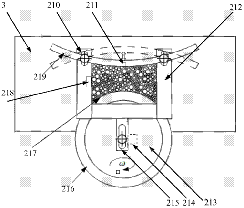 Grinding particle restraining device for observing particle force chain