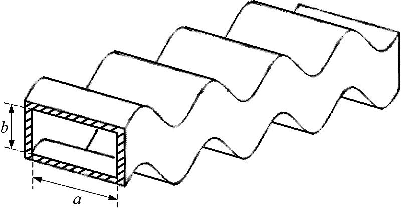 Input/output structure of broadband phase shift travelling wave tube