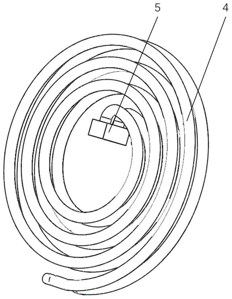 Spatial double-vortex-tube elastic tube bundle heat exchanger