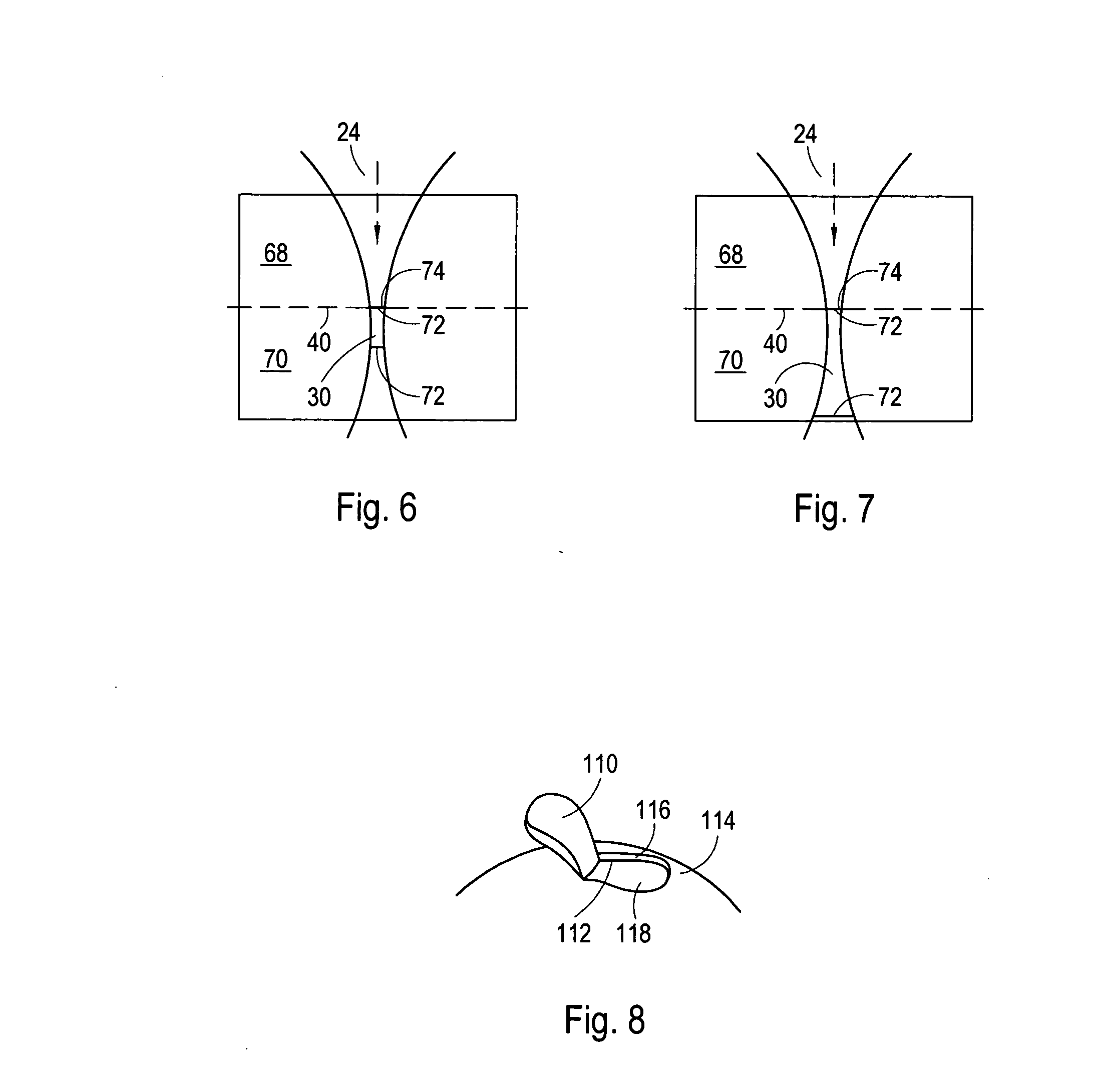 Devices and methods for separating layers of materials having different ablation thresholds