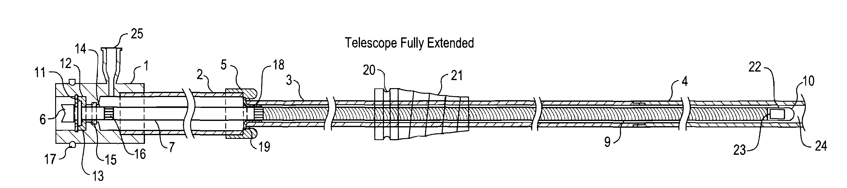 Telescope for an imaging catheter