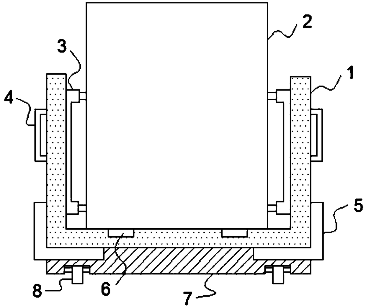 A cabinet body of an anti-transport vibration type electric equipment box