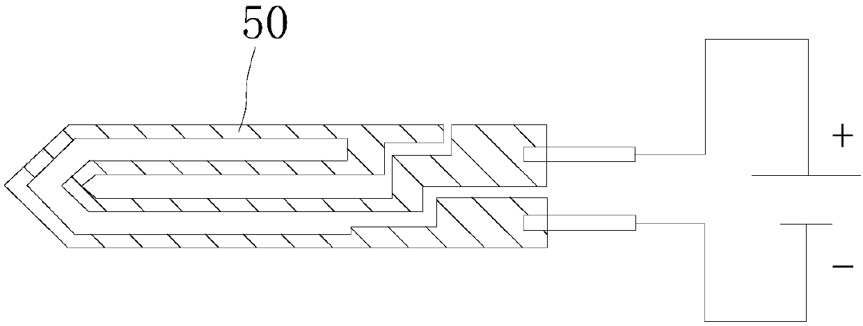 Planar metal low-temperature heating device and fabrication process