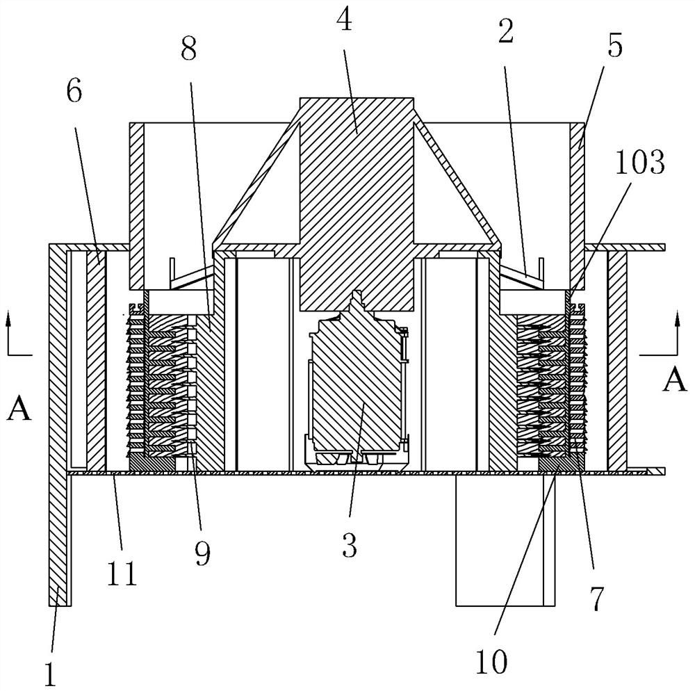 Mechanical part machining waste recycling crushing device