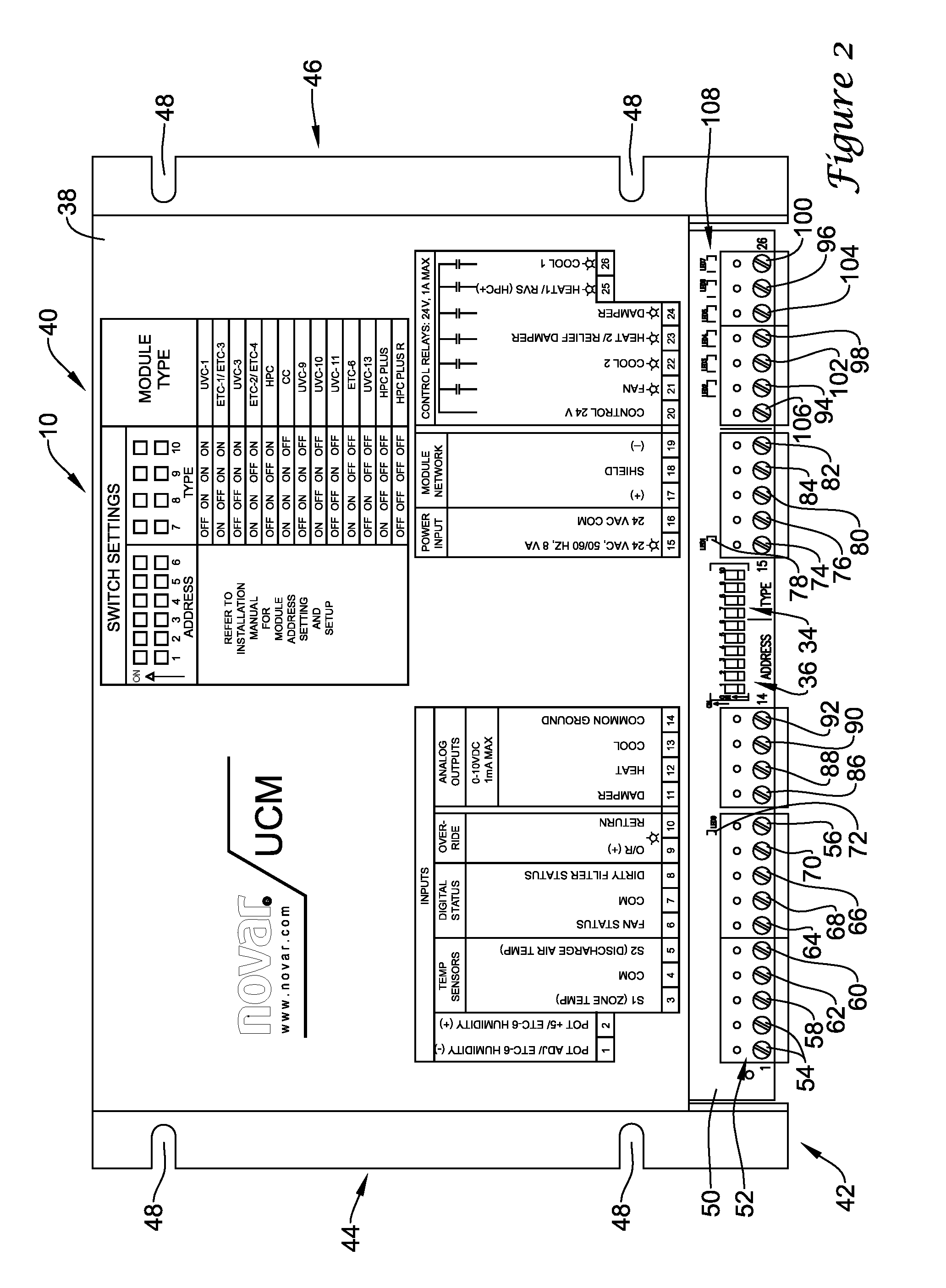 Unitary control module with adjustable input/output mapping