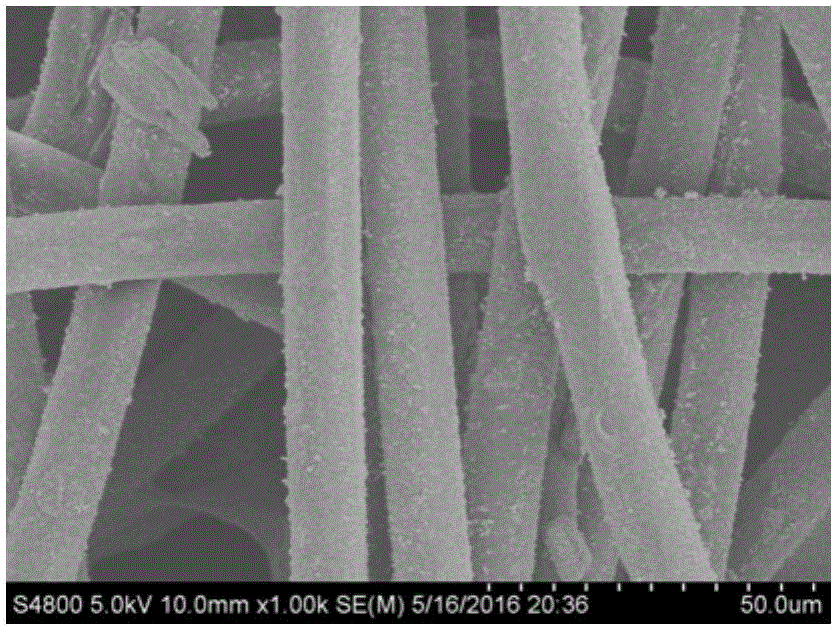 Method for growing titanium dioxide particles on base material