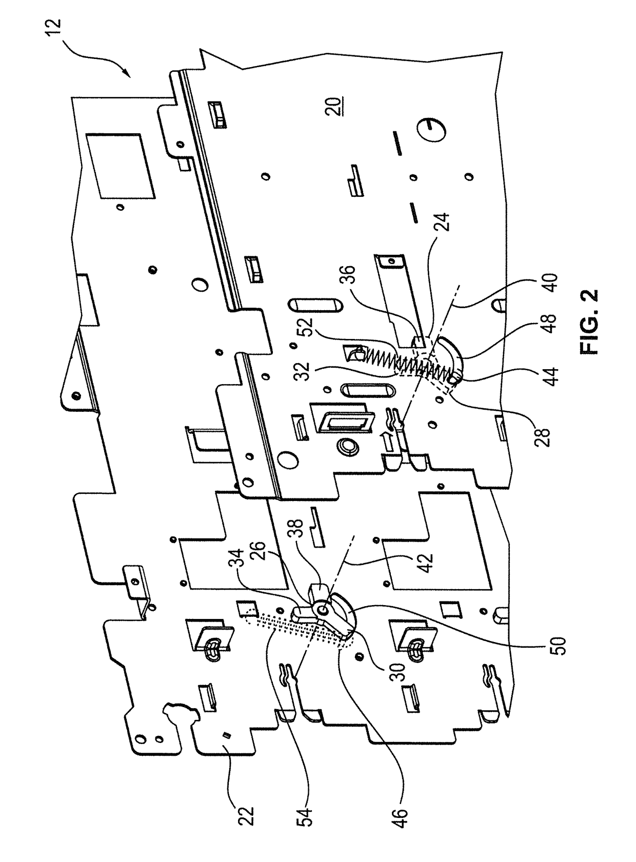 Automated teller machine with an automatically actuatable locking element for locking cash boxes received in receiving compartments in these receiving compartments