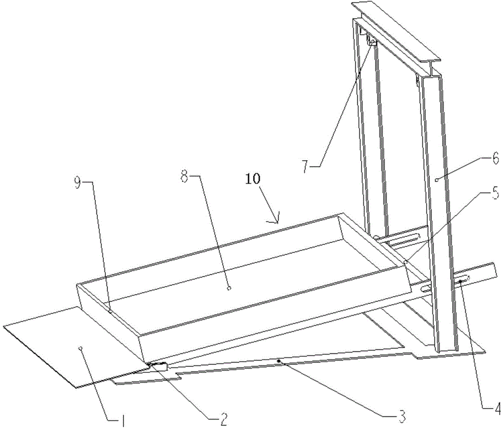 Angle-adjustable slope used for assessing performance of lunar rovers