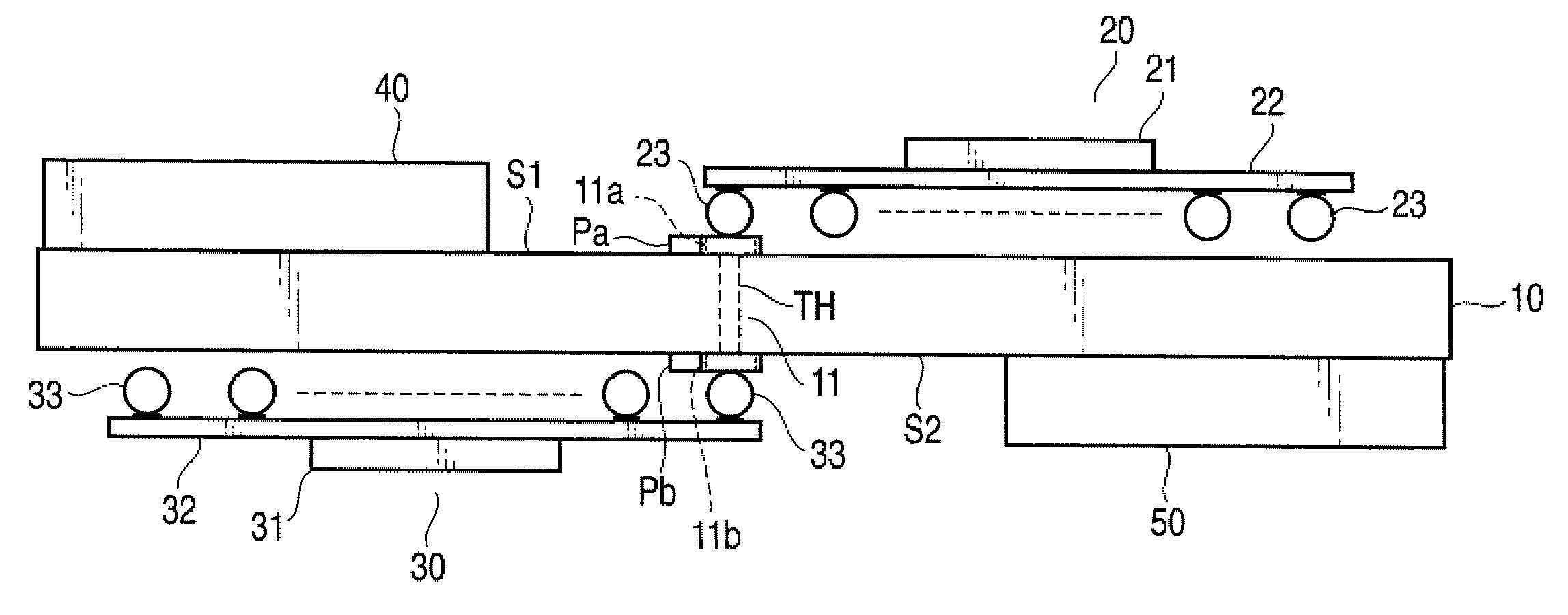 Printed wiring board structure and electronic apparatus
