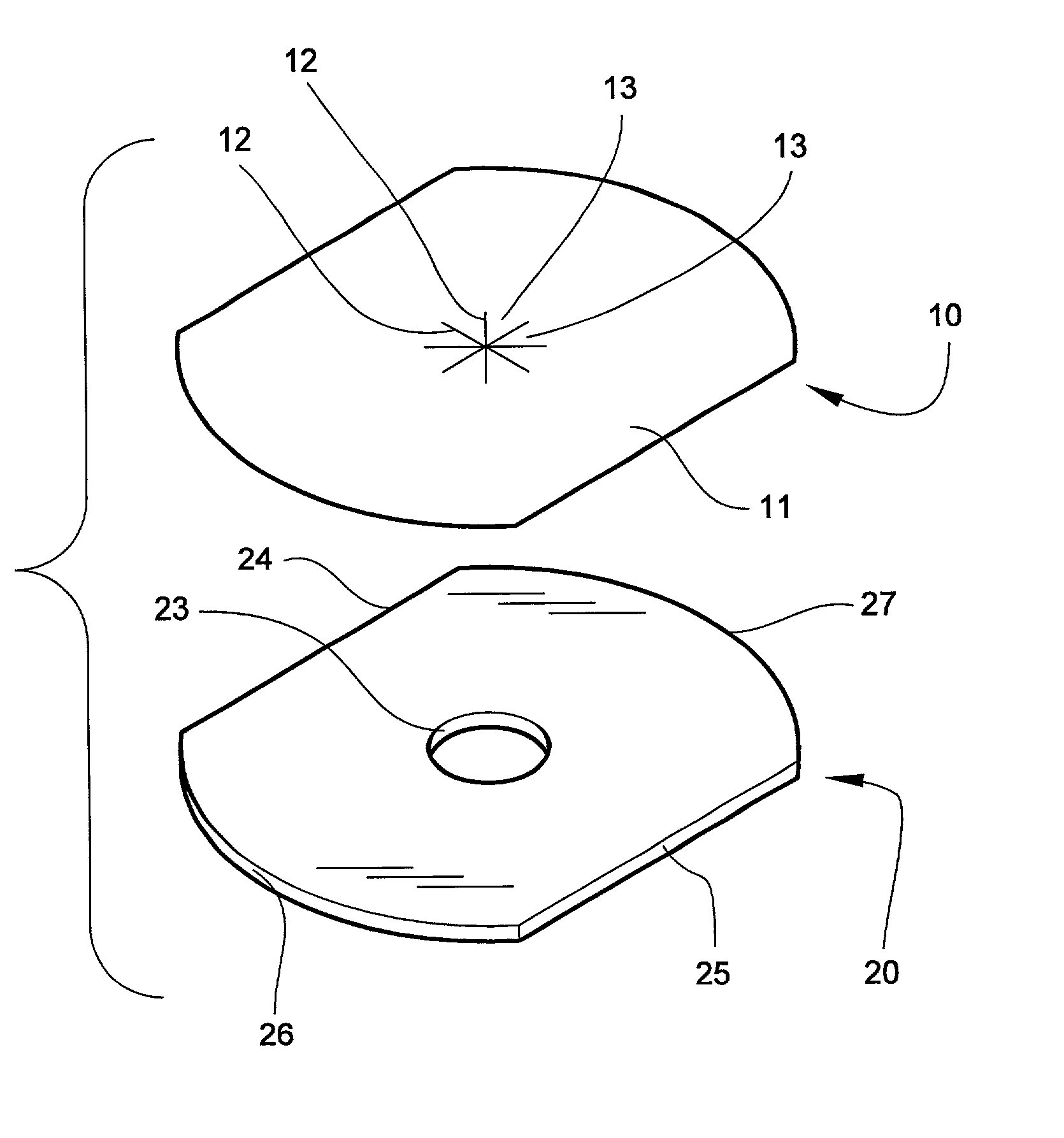 Optical disk label and method
