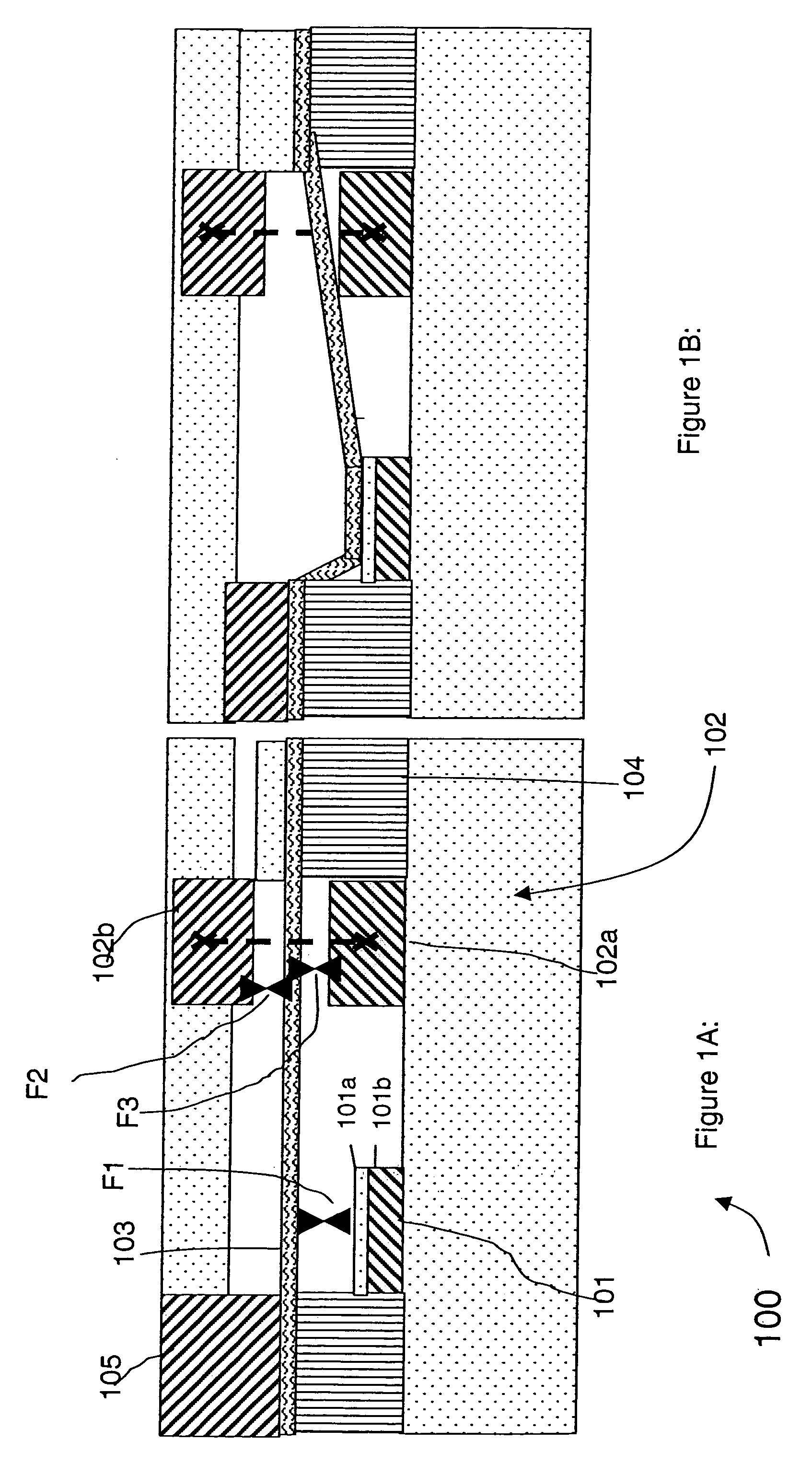 Isolation structure for deflectable nanotube elements
