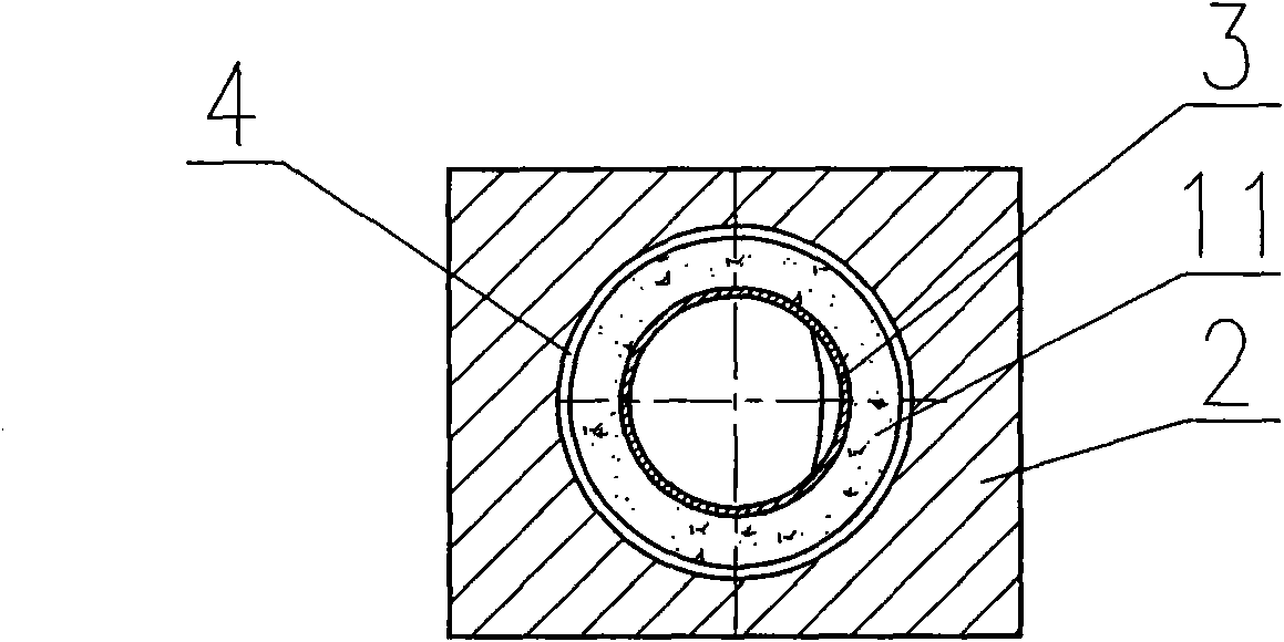 Carbon calcinations rotary kiln secondary wind pipe installation structure and installation method