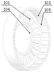 A brushless power feedback permanent magnet speed control device combining axial and radial magnetic flux