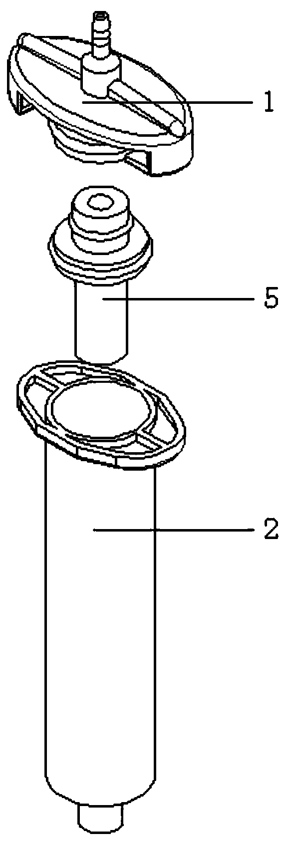 Gas pressure protection device capable of preventing glue from flowing back