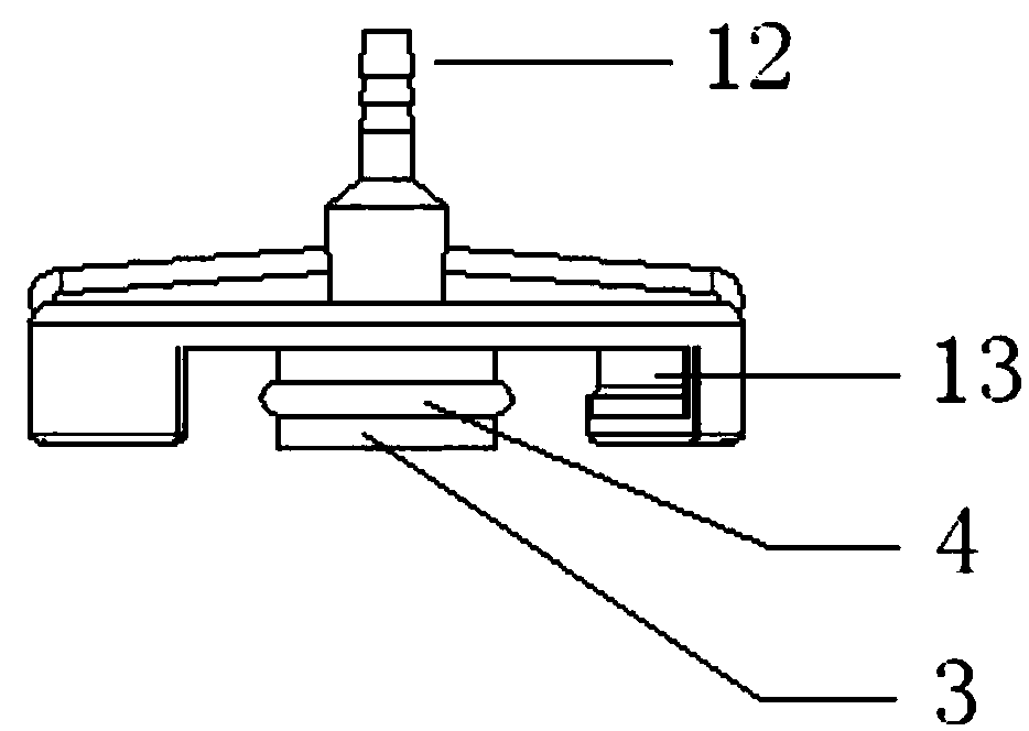 Gas pressure protection device capable of preventing glue from flowing back