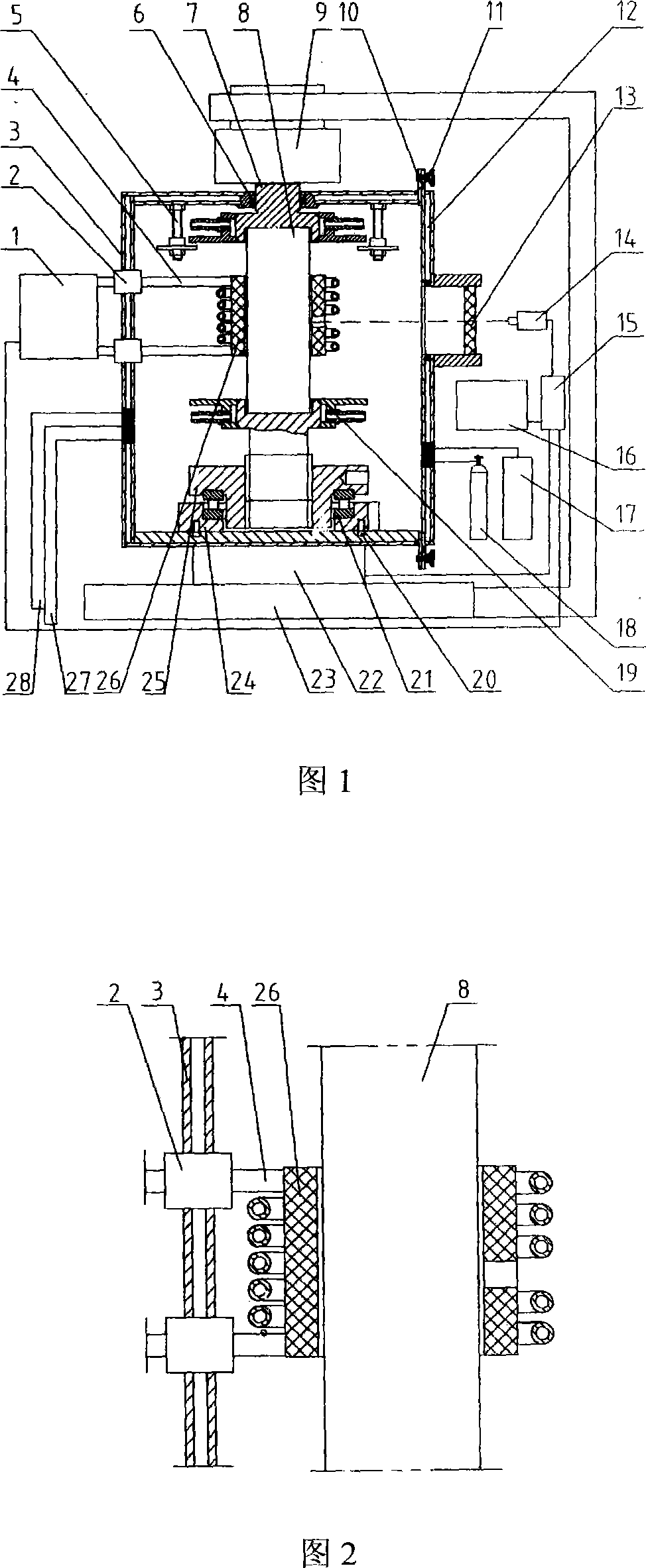 Measuring equipment of non-metallic material high-temperature expansive power and method of use thereof