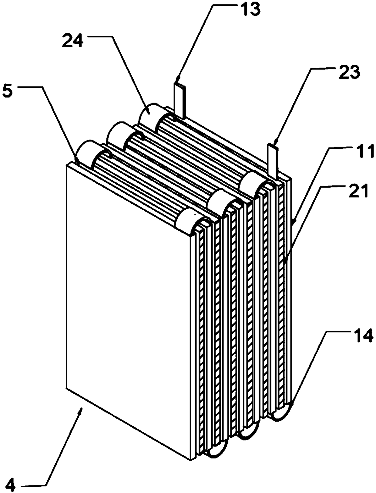 Welding-free storage battery and production method thereof