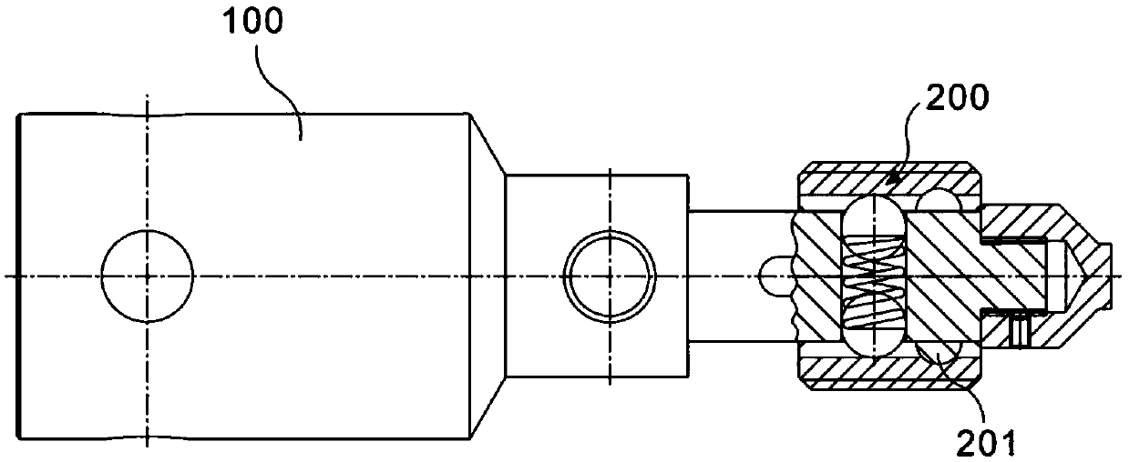 Device for integrated taking and delivering of plug with pressure