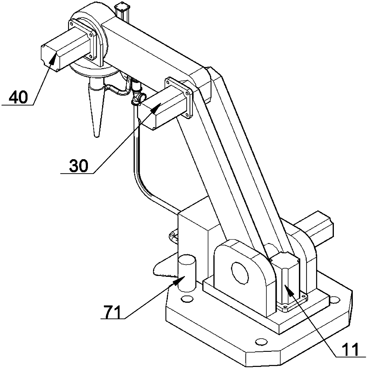 An industrial robot for filling