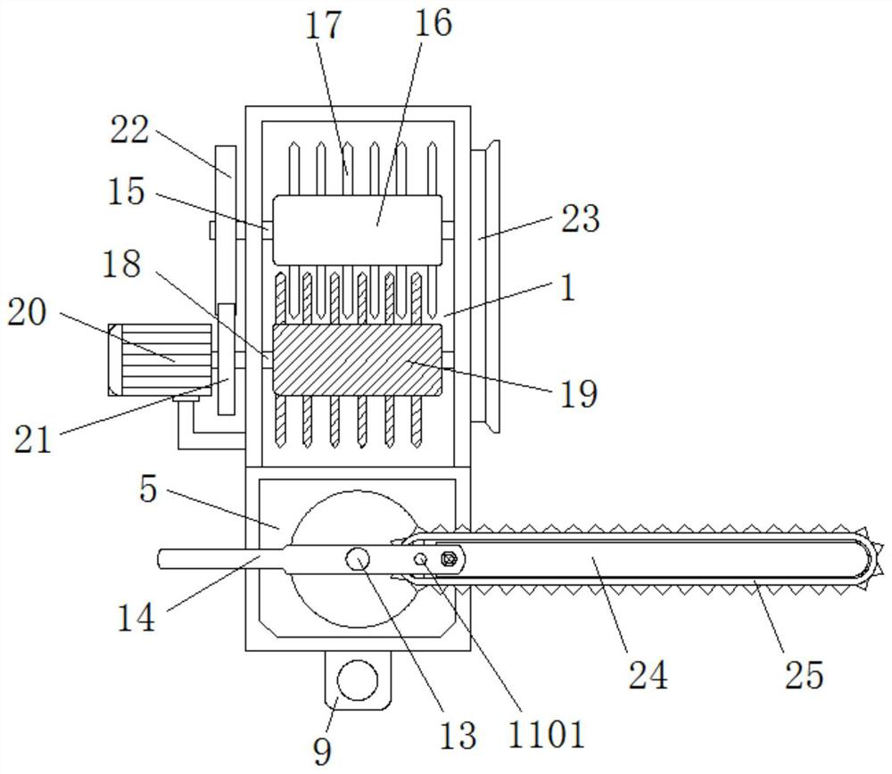 A road greening pruning device for municipal engineering