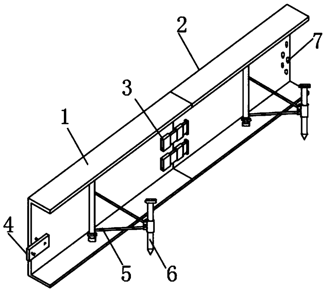 Connecting adjusting structure of side formworks for road construction