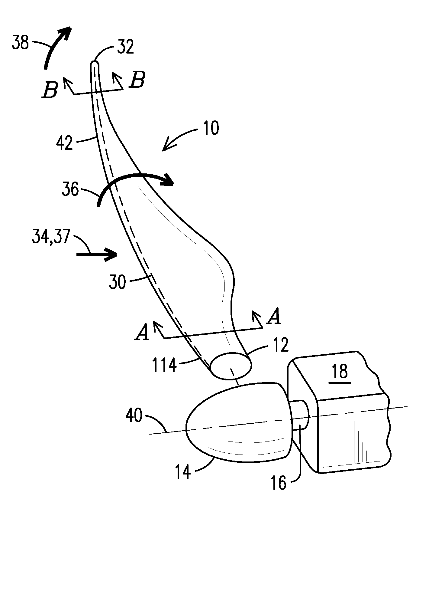 Wind turbine blade having twisted spar web