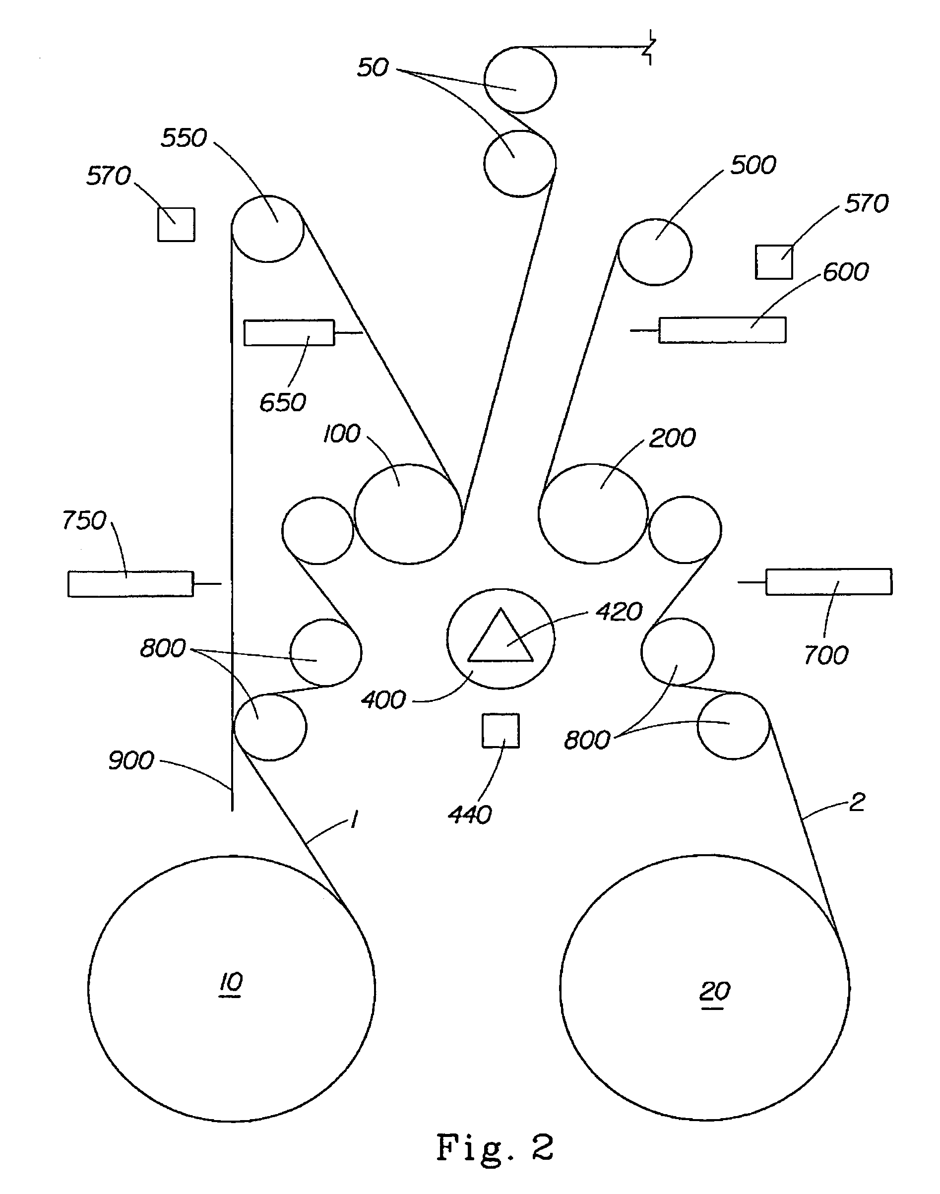 Method and apparatus for splicing a web material