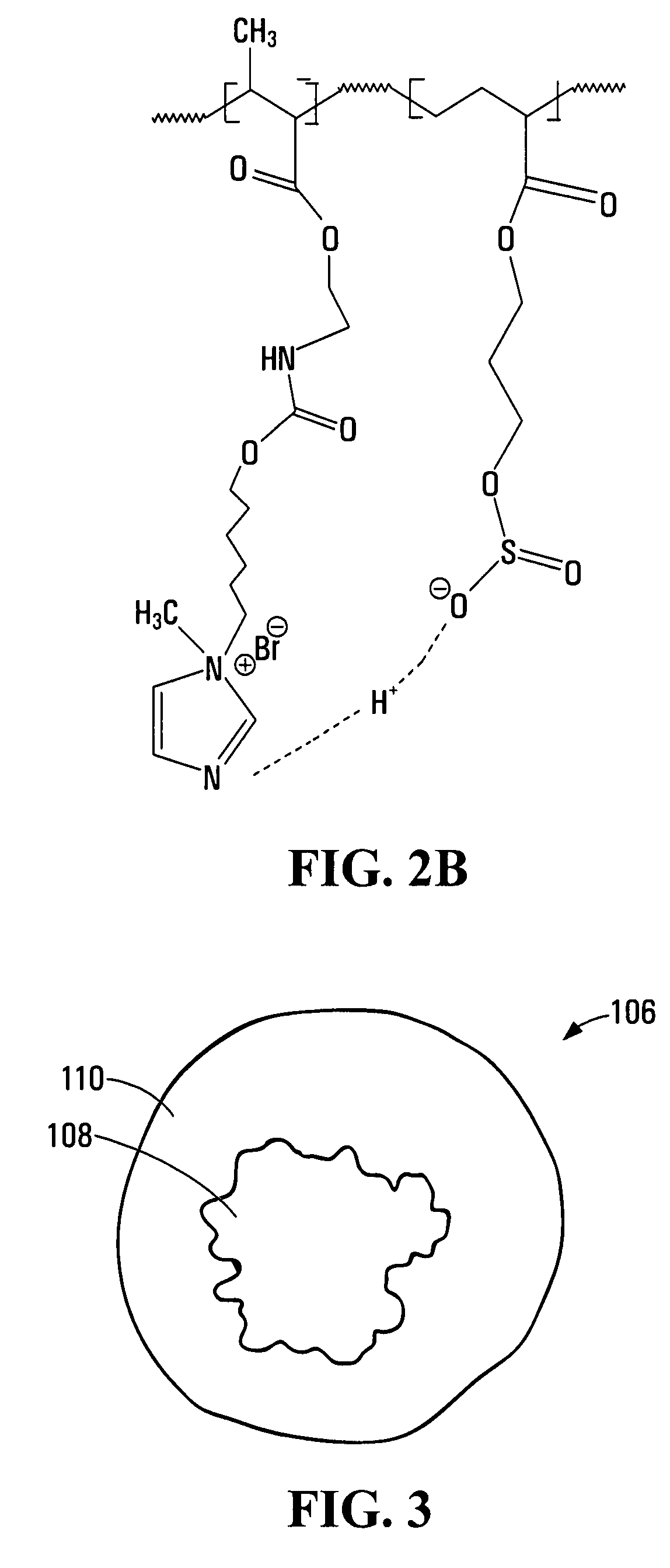 Proton-exchange composite containing nanoparticles having outer oligomeric ionomer, and methods of forming