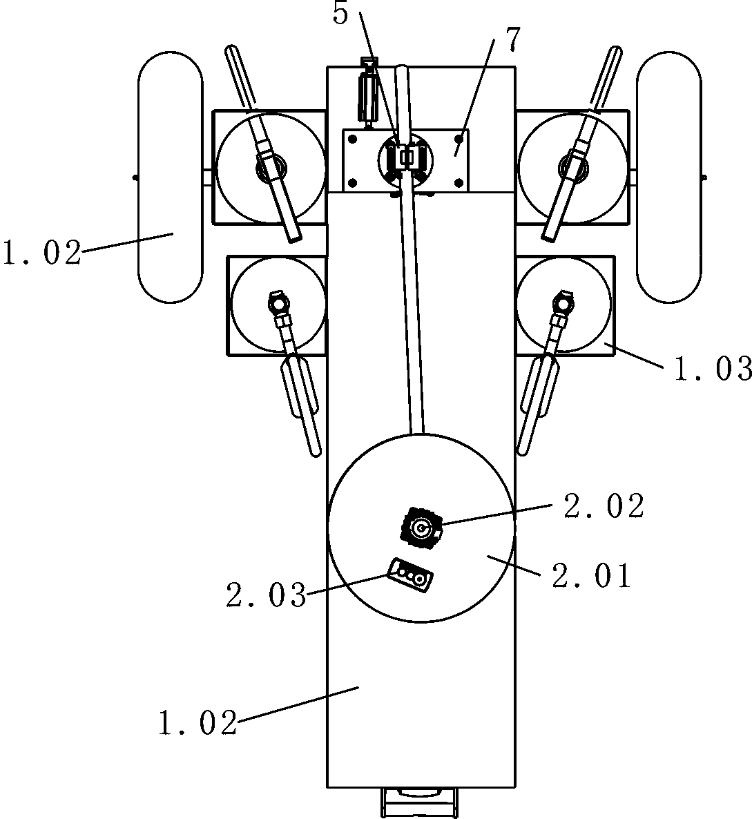 Fire-fighting device for building construction site and fire-fighting operation method for building construction site