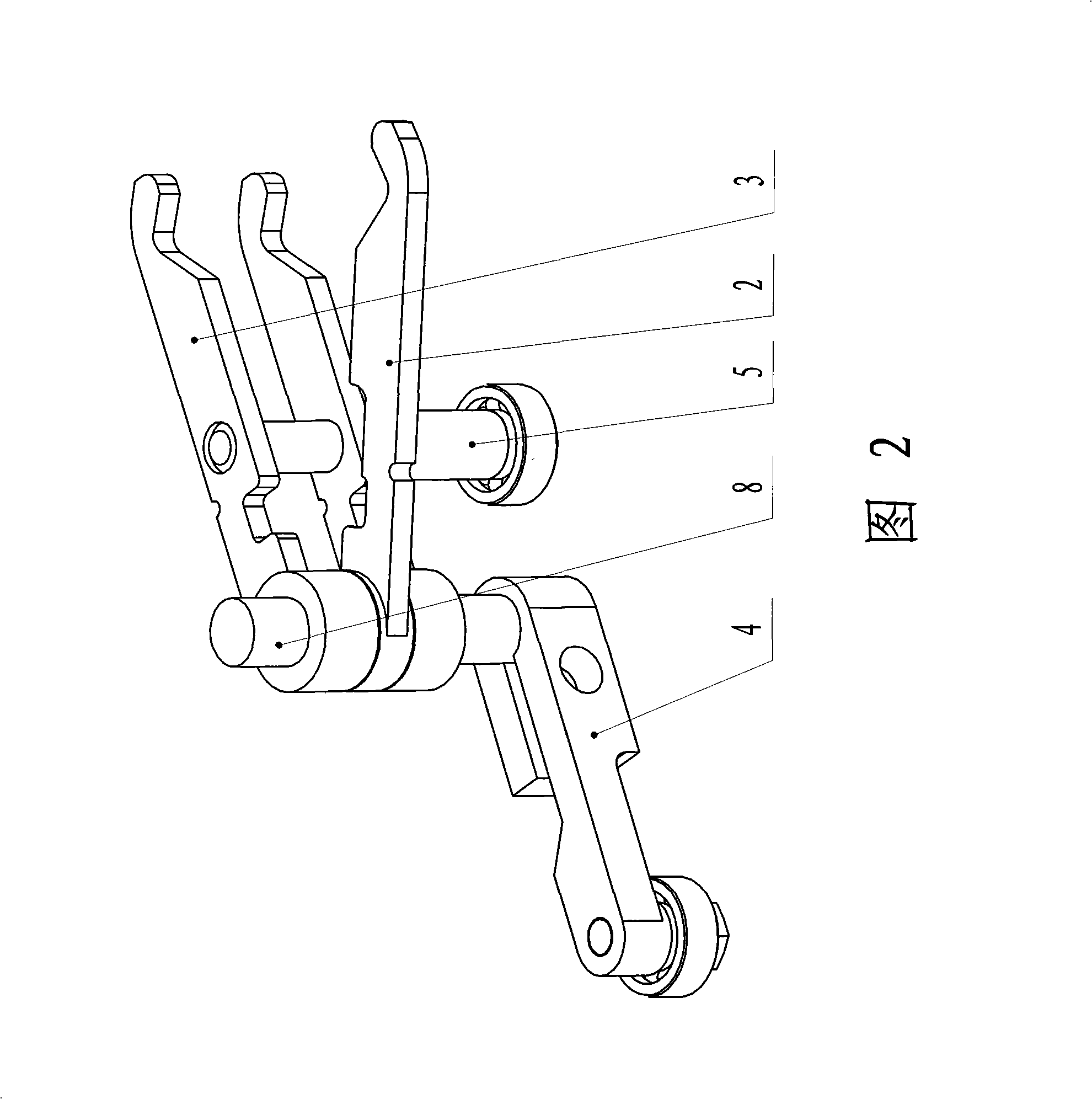 Single-arm clip shaft multi-collet mechanical arm