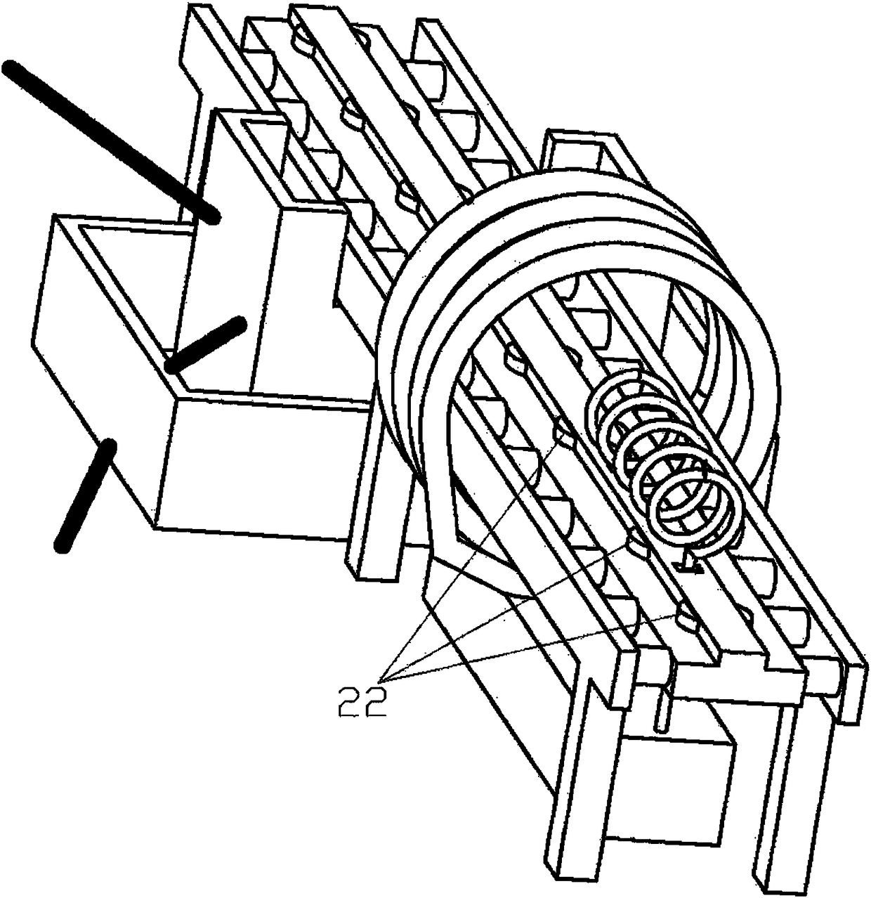 Semi-closed tubular aluminium profile heat treatment device