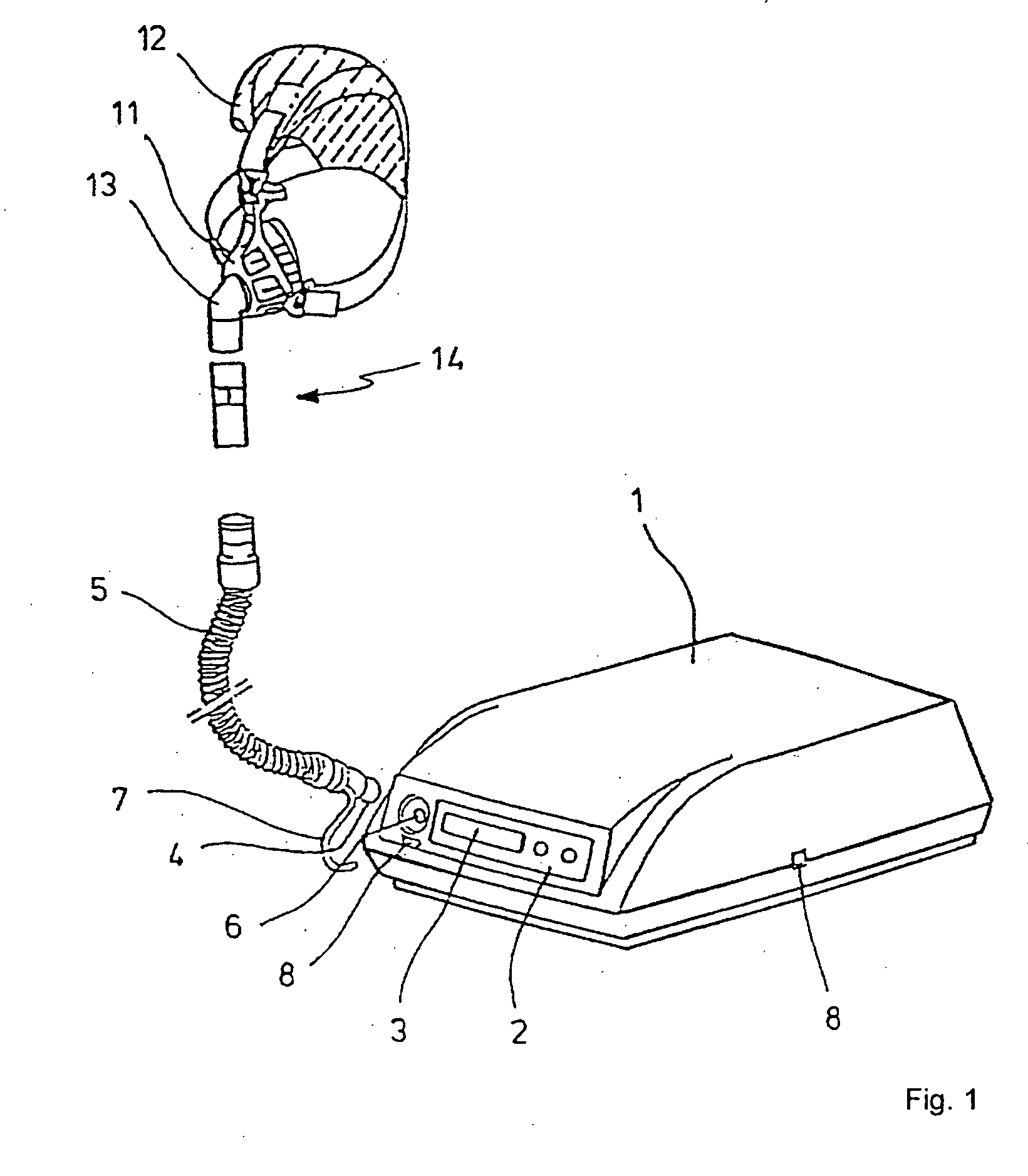 Ventilator with memory for operating data