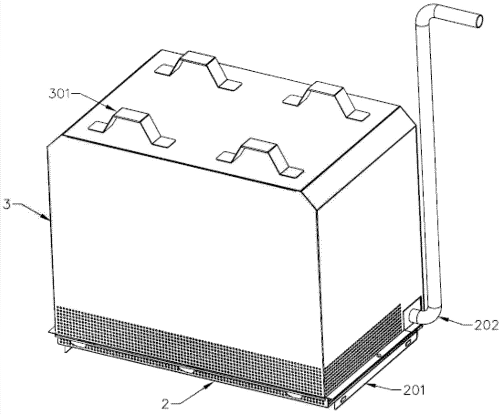 A waterproof buried storage battery cabinet