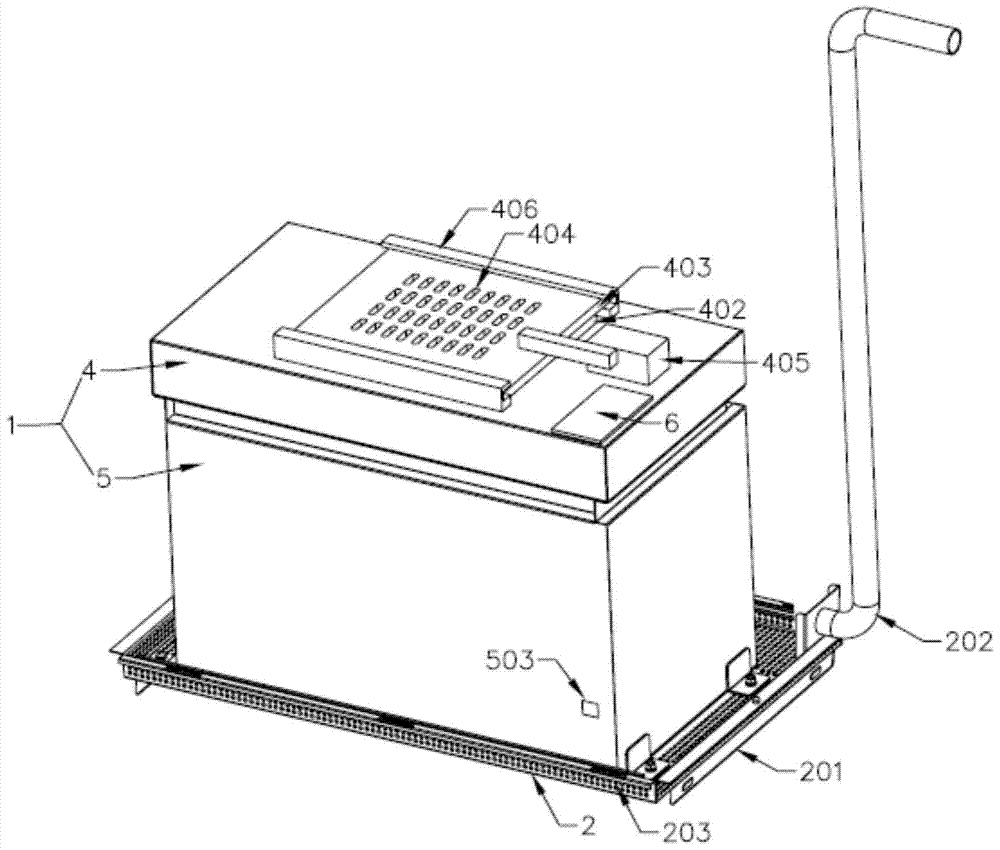 A waterproof buried storage battery cabinet